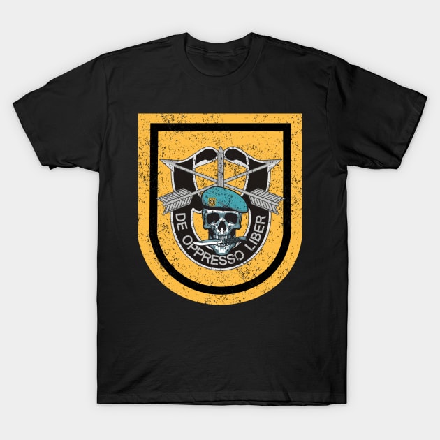 Proud US Army 1st Special Forces Group Skull De Oppresso Liber SFG - Gift for Veterans Day 4th of July or Patriotic Memorial Day T-Shirt by Oscar N Sims